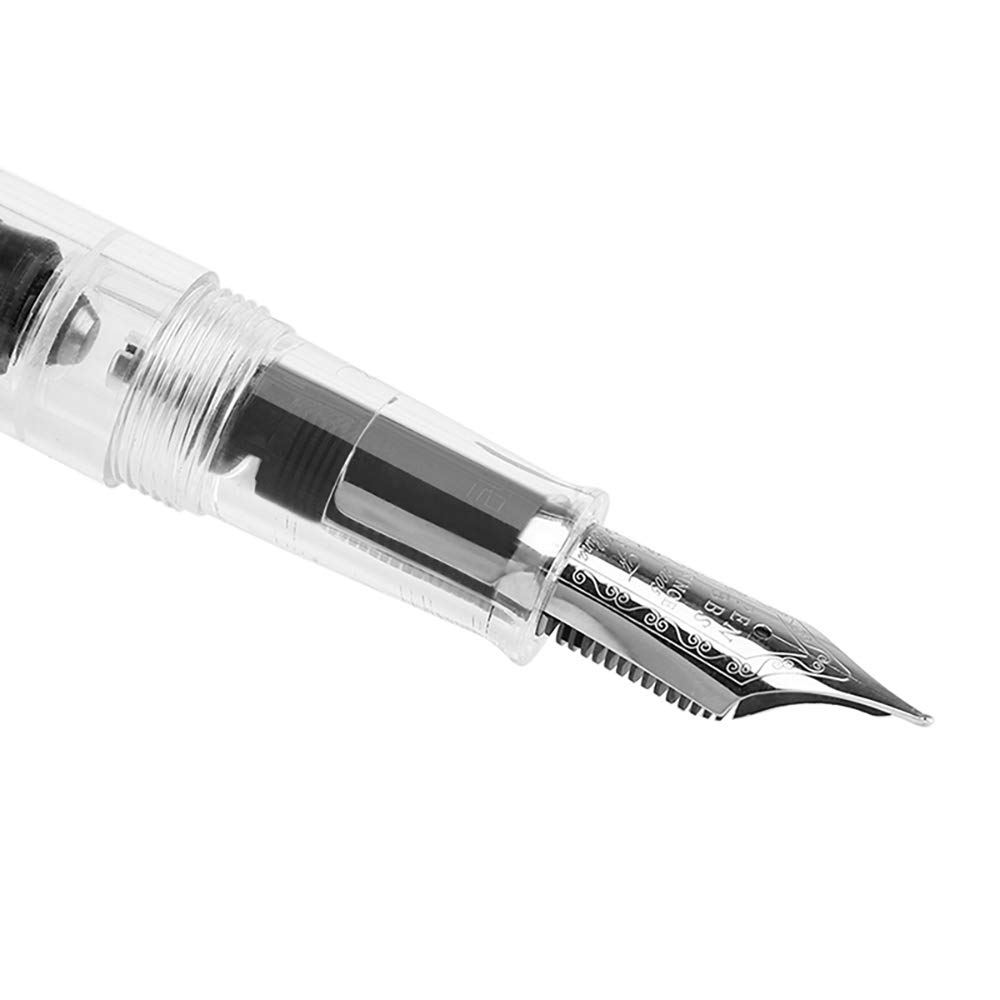 Amazon | PENBBS 268 バキューム充填 透明万年筆 樹脂 イリジウム 細字